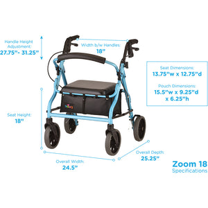 NOVA ORTHO-MED ZOOM ROLLATOR