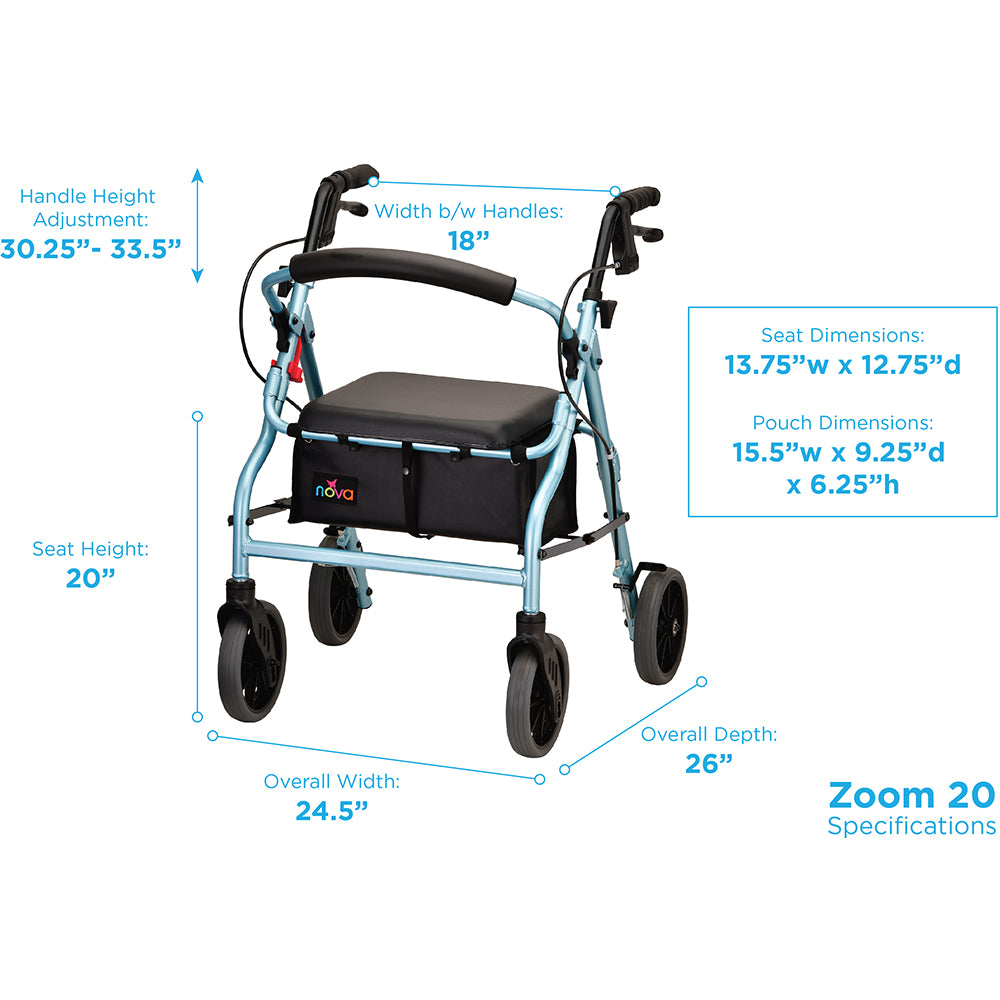 NOVA ORTHO-MED ZOOM ROLLATOR