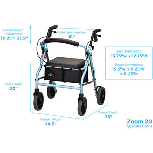 NOVA ORTHO-MED ZOOM ROLLATOR