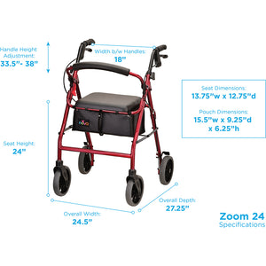 NOVA ORTHO-MED ZOOM ROLLATOR