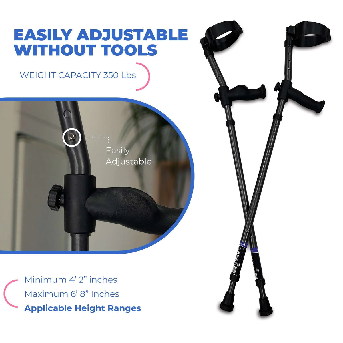 Millennial In-Motion Forearm Crutches, 1 Pair