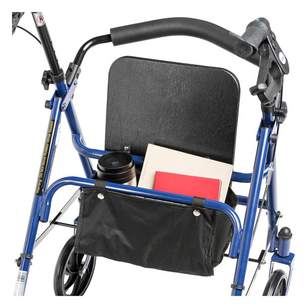 Drive Steel 4 Wheel Rollator with Fold Up Removable Back