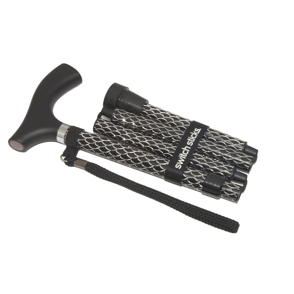 Switch Sticks®  Folding Walking Sticks-Engraved - Pearl Gold