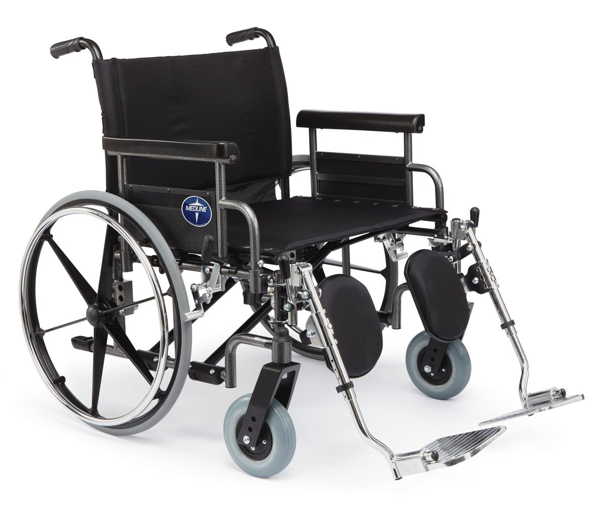 WIDE HEAVY DUTY STANDARD WHEELCHAIR-24"