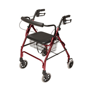Lumex Walkabout Lite Rollator - Red