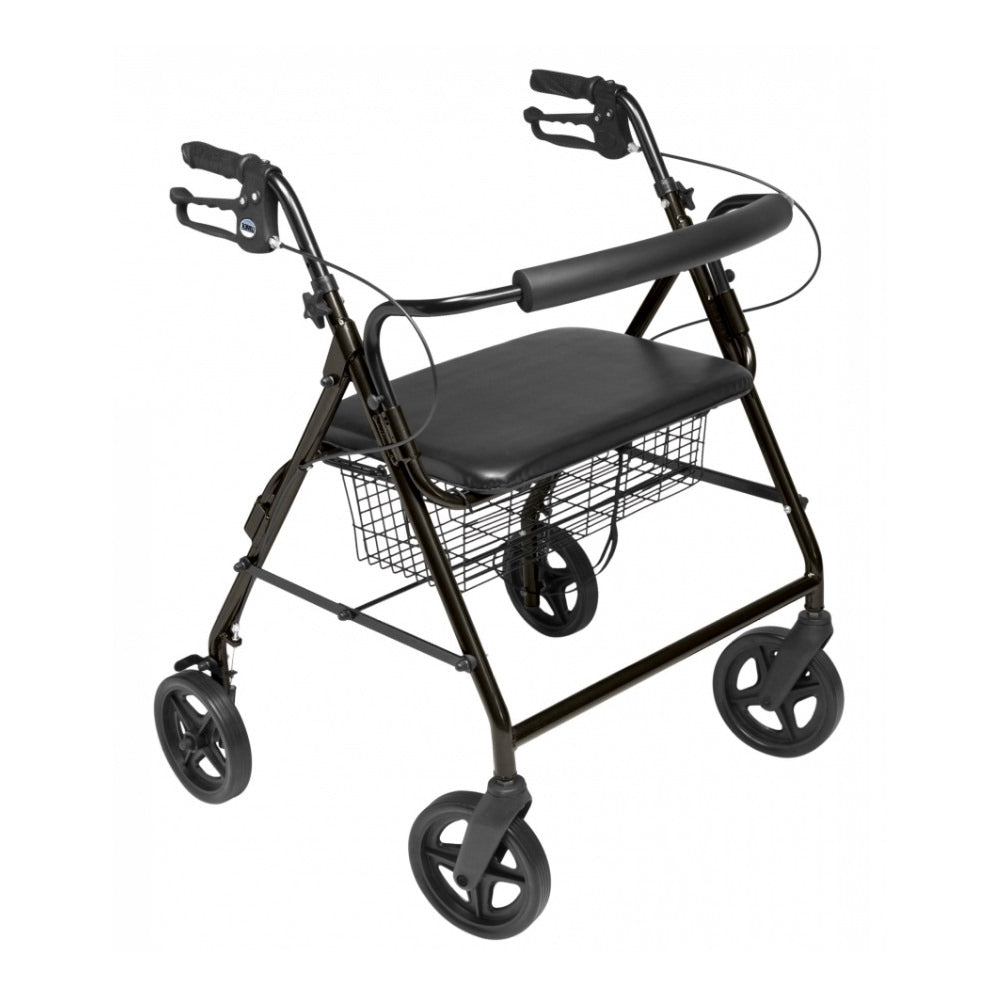 Lumex Walkabout Four-Wheel Imperial Rollator - Black
