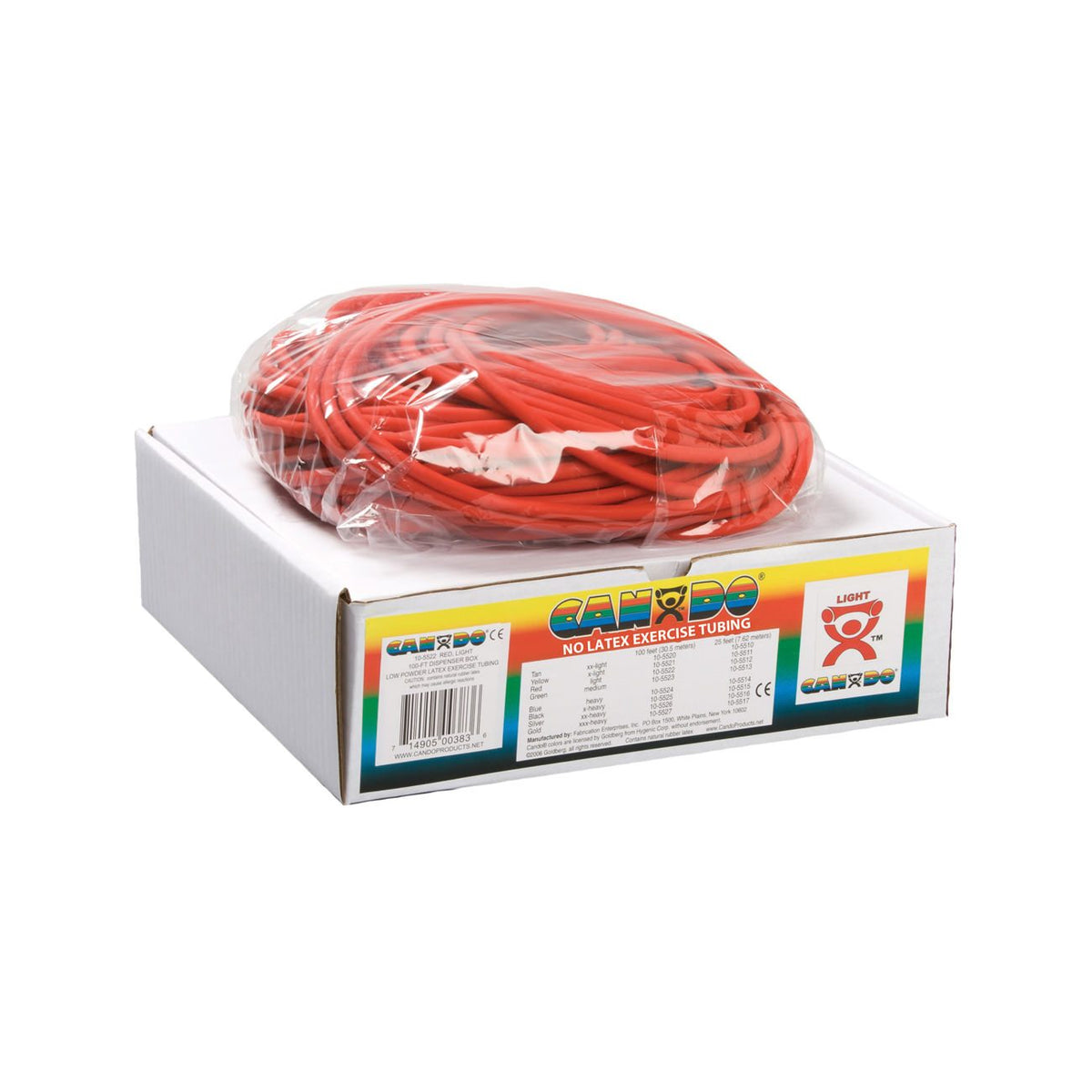 CanDo® Latex Free Exercise Tubing - 100 ft. Dispenser Roll
