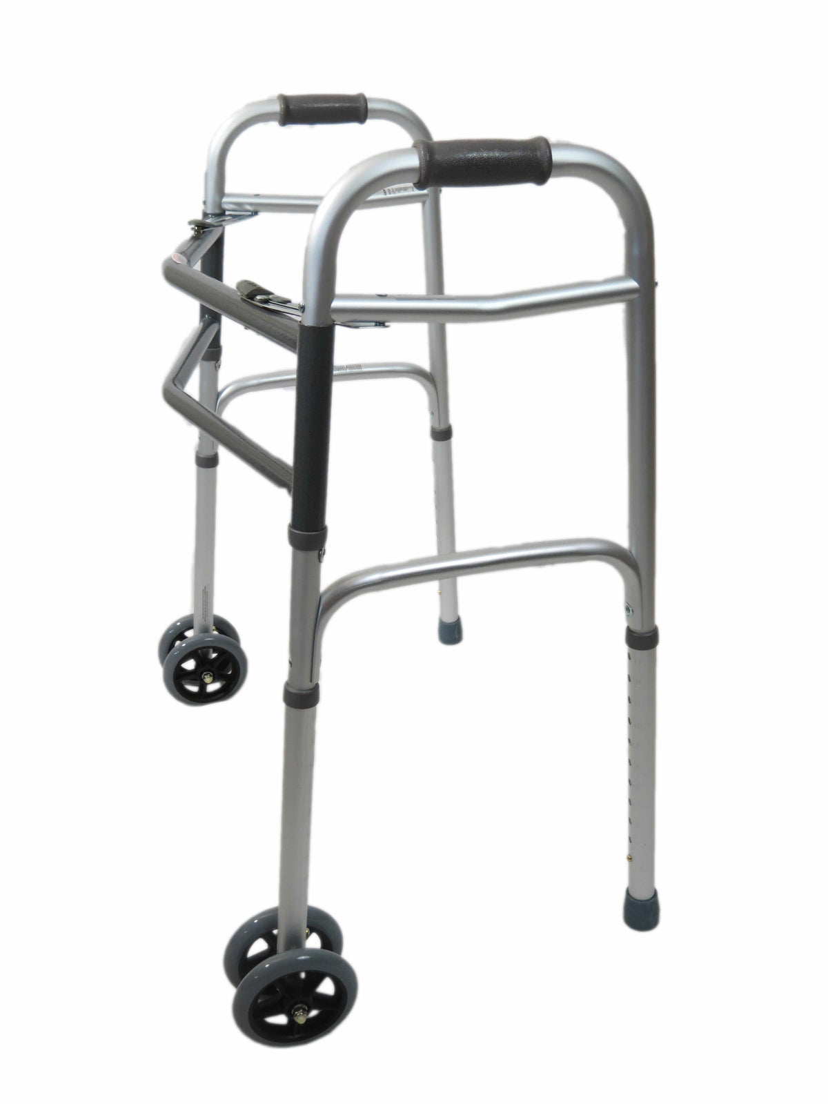 Medline Extra-Wide Two-Button Heavy Duty Wheeled Walker