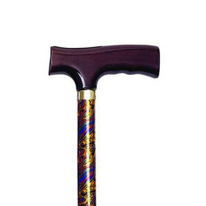 FOLDING CANE-Floral Mauve