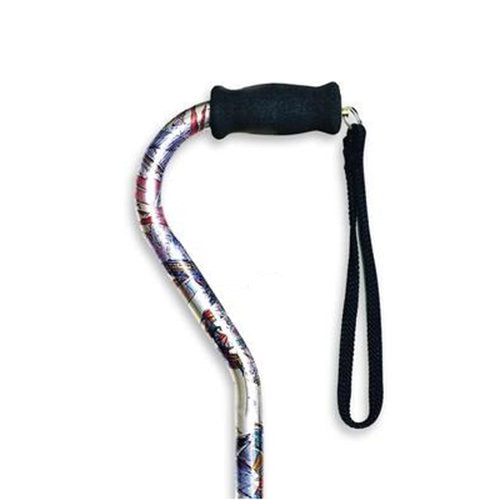 Adjustable Cane with Offset Handle-Compass Rose