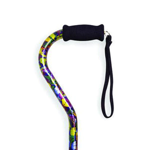 Adjustable Cane with Offset Handle-Butterfly