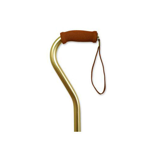 Alex Orthopedic Adjustable Offset Cane with Hypalon Handle-Bronze