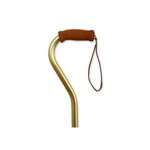 Alex Orthopedic Adjustable Offset Cane with Hypalon Handle-Bronze