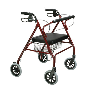 Drive Go-Lite Bariatric Steel Rollator-Red