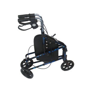 Drive Deluxe 3 Wheel Aluminum Rollator - Folded