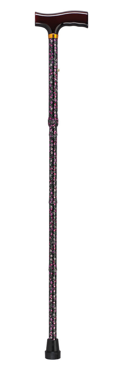 Drive Aluminum Folding Cane, Black Floral
