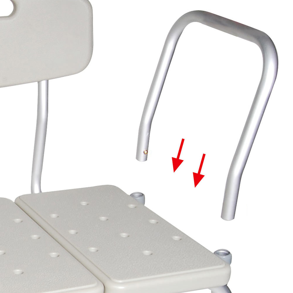 Drive Plastic Transfer Bench with Adjustable Backrest