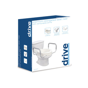 Drive Premium Seat Rizer with Removable Arms-Elongated