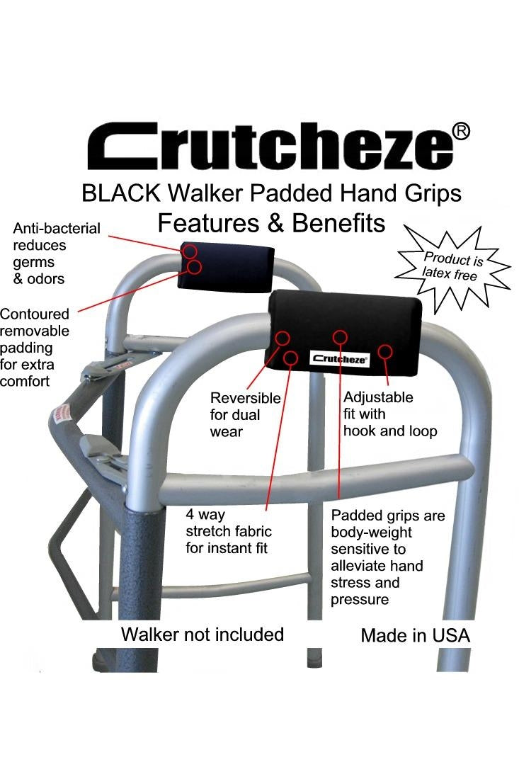 Crutcheze® Walker Padded Hand Grips-Royal Blue