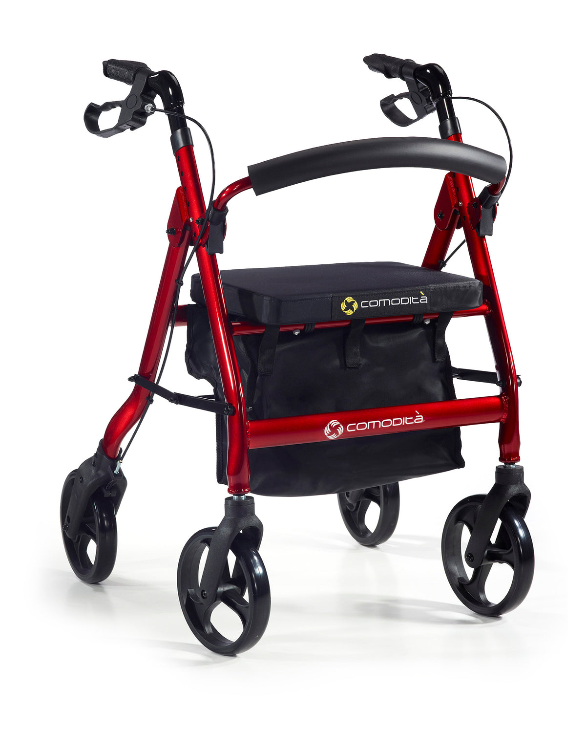 Comodita Prima Heavy Duty Rolling Walker - Red