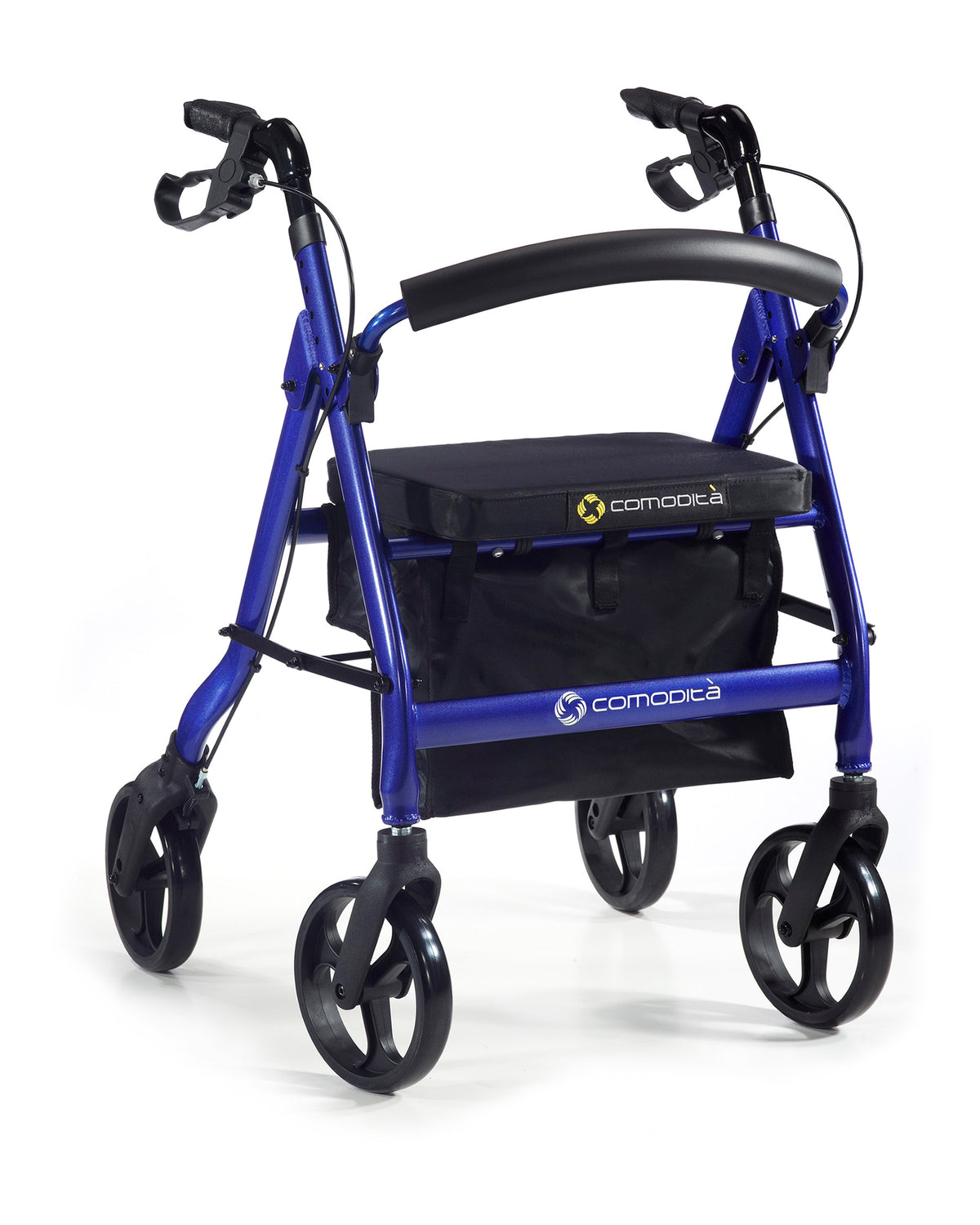 Comodita Prima Heavy Duty Rolling Walker - Blue Metallic