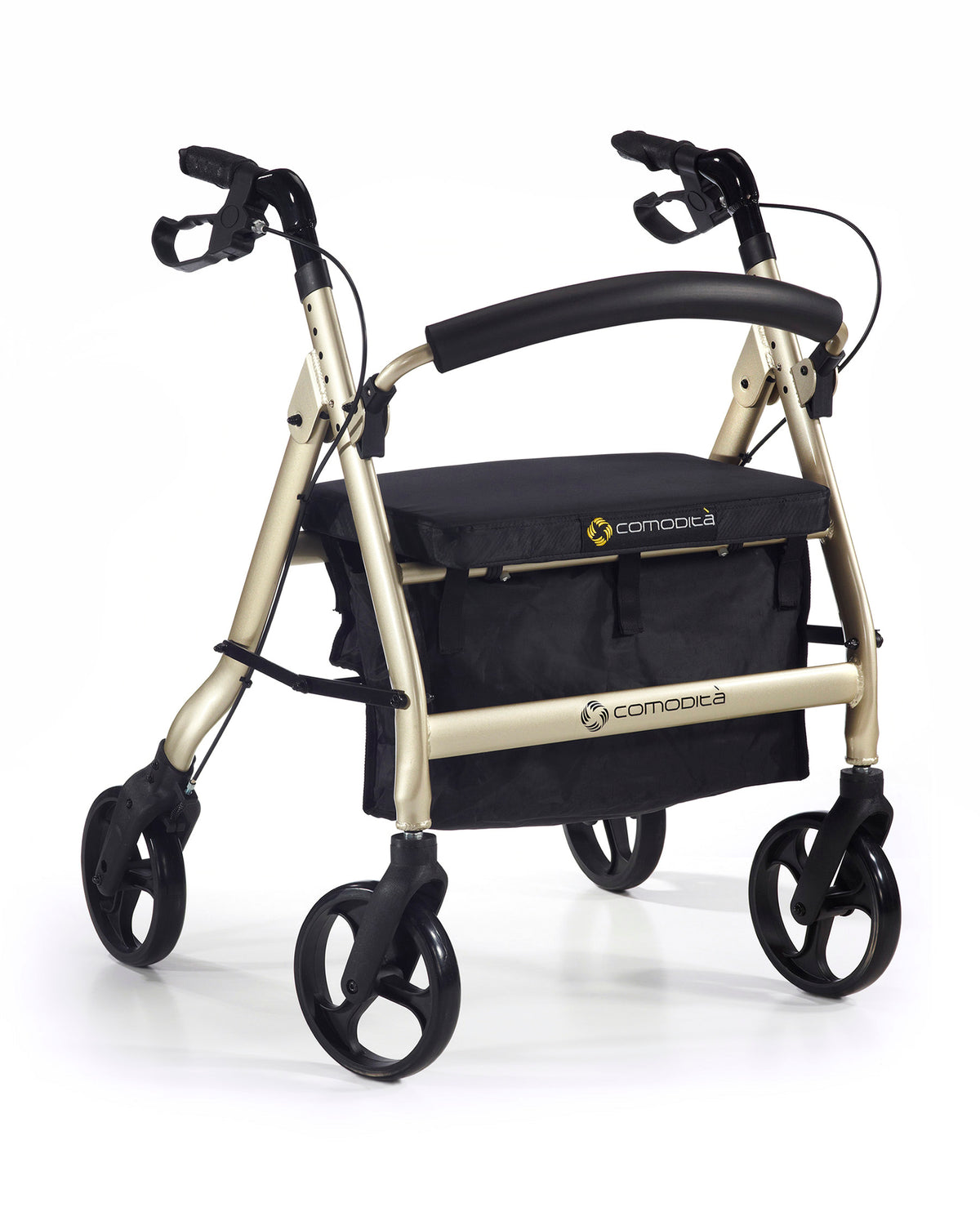Comodita Spazio Extra Wide Heavy­ Duty Rolling Walker - Champagne