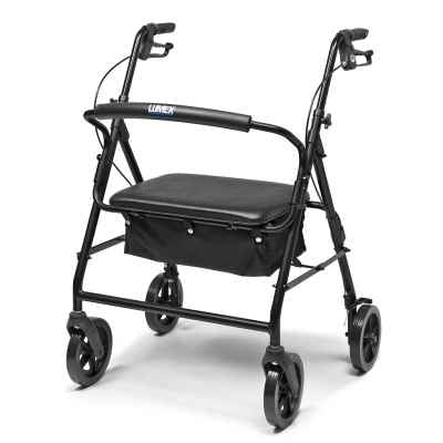 Lumex Walkabout Four-Wheel Imperial Rollator - Black