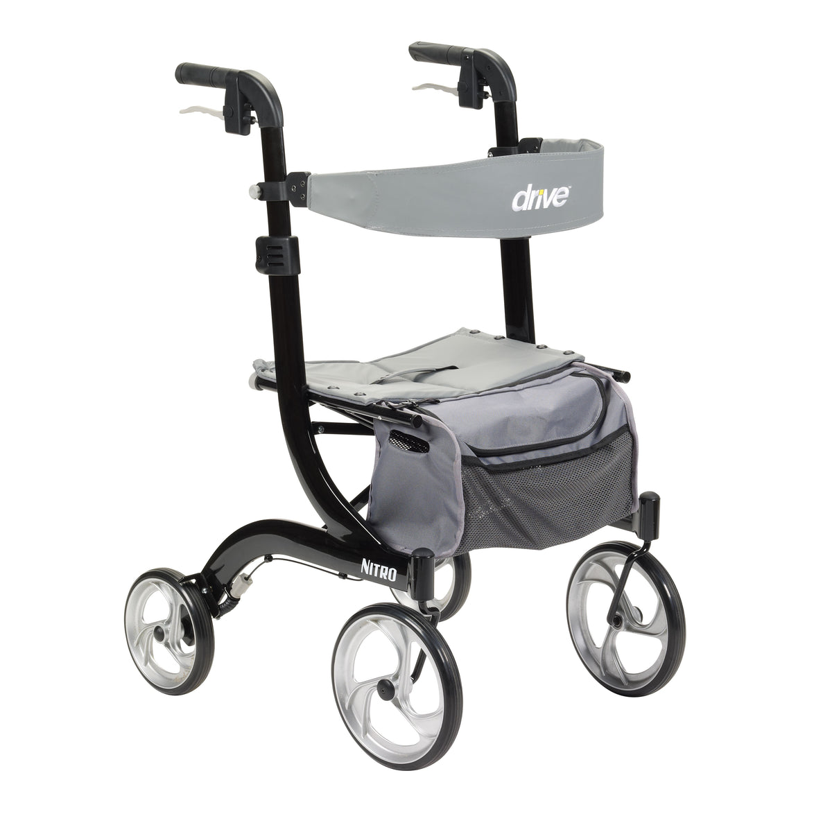 Drive Nitro 4 Wheel Rollator-Black