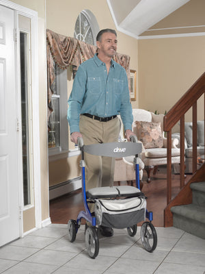 Drive Medical Nitro DLX Rollator, Firm Foam Seat - Life style 