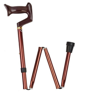 Carex Adjustable Folding Cane-Bronze